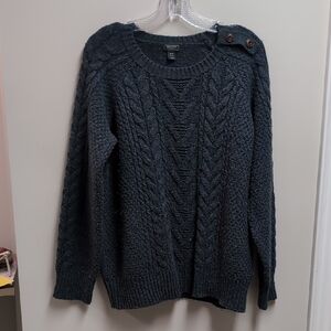Roots Canada Textured Knit Sweater - Deep Teal